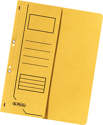 Herlitz Ösenhefter 1/2 Deckel/10837326 DIN A4 gelb 250 g/qm
