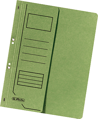 Herlitz Ösenhefter 1/2 Deckel/10837318 DIN A4 grün 250 g/m