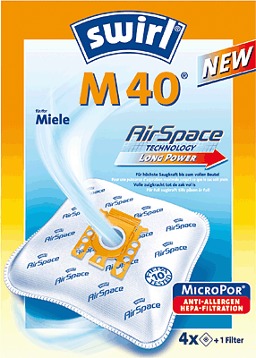 Swirl Staubsaugerbeutel M 40/ M 54 plus für Miele/4006508179374 AirSpace Inh.4