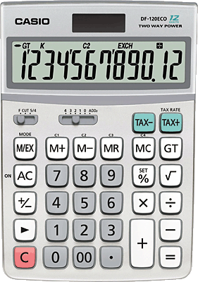 Casio Tischrechner DF-120ECO 12-stellig
