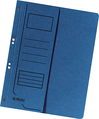 Herlitz Ösenhefter 1/2 Deckel/10836997 DIN A4 blau 250 g/qm