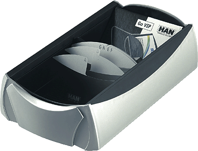 HAN Visitenkartenbox VIP/2755-77 silber Kunststoff