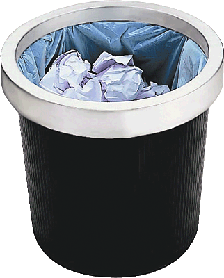 Helit Papierkorb Silver/H6105795 Ø 310mm schwarz Papierkorb, 18l