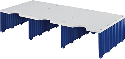 styrodoc Erweiterungsmodule Trio/268-1321.38 BxTxH 723x331x140 grau/blau