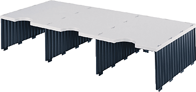 styrodoc Erweiterungsmodule Trio/268-1321.98 BxTxH 723x331x140 grau/schwarz