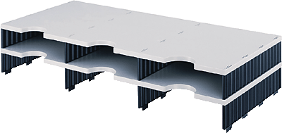 styrodoc Erweiterungsmodule Trio/268-1302.98 BxTxH 723x331x140mm grau/schwarz