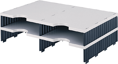 styrodoc Erweiterungsmodule DUO/268-1202.38 BxTxH 485x331x140mm grau/blau