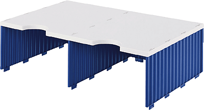 styrodoc Erweiterungsmodule DUO/268122138 BxTxH 485x331x140 grau/blau Kunststoff