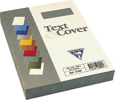 Clairefontaine Einbanddeckel Text & Cover/2730C schwarz Inh.100