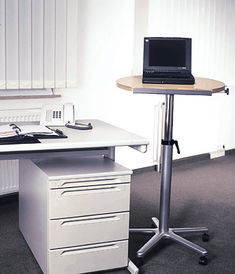 MAUL Ergonomisches Stehpult/9304070 silber/buche