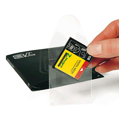 3L Selbstklebende Speicherkartentasche/10240 52,5x58 mm transparent  PP Inh.10