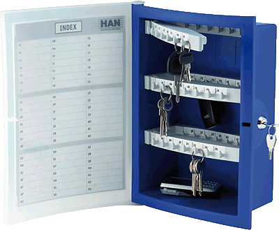 HAN Schlüsselkasten INDEX/4023-14 blau Kunststoff