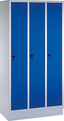 EVOLO Garderobenschrank/48020-30-7035 H180xB90xT50 cm lichtgrau/blau