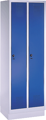 EVOLO Garderobenschrank/48020-20-7035 H180xB61xT50 cm lichtgrau/blau