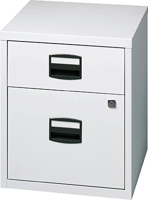 Light Büroschubladenschrank /PFAM1S1F445 H521xB413xT400 mm lichtgrau