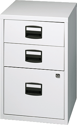 Light Büroschubladenschrank /PFA3445 H672xB413xT400 mm lichtgrau