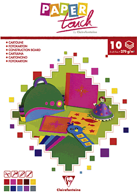 Clairefontaine Fotokarton Blöcke/97344C A4 sortiert Inh.10