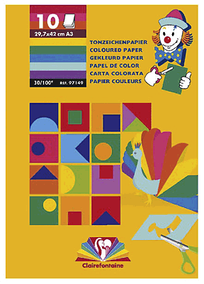 Clairefontaine Fotokarton Blöcke/97149C A3 sortiert Inh.10