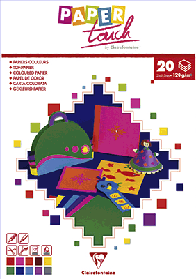 Clairefontaine Tonzeichenpapier Blöcke/97245C A4 schwarz Inh.20