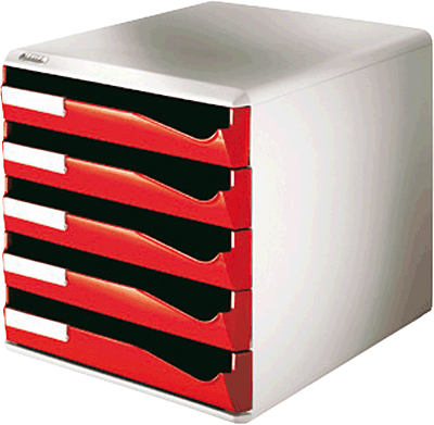 Leitz Bürobox 5 Schübe/5280-00-28 Bordeaux