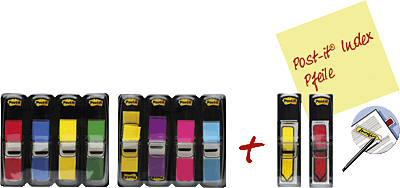Post-it Index Mini/683-VAD1 11,9x43,2 mm Inh.8x35+2x20