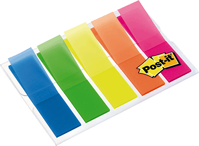 Post-it Index transparent Film/683HF5 11,9x43,2 mm Inh.100