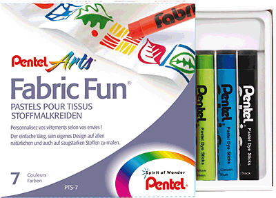 Pentel Stoffmalkreiden/PTS-7 sortiert Inh.7
