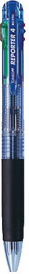 Tombow Vierfarbkugelschreiber Reporter 4/BC-FRC40 transluzent blau