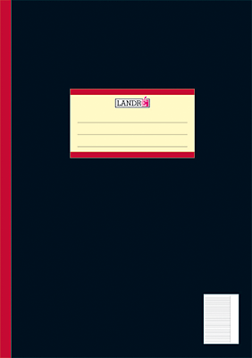 Landre Oberschulhefte/450402027 DIN A4  25 - liniert 9mm/Rand 80 g/qm Inh.20 Blatt