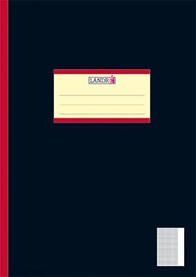 Landre Oberschulheft/450402028 DIN A4  26 - kariert 5mm/Rand 80 g/qm
