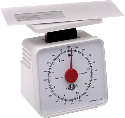 WEDO Waage Handy 1000/249101000 B140xH100xT165 mm weiß bis 1 kg 10 g-Teilung