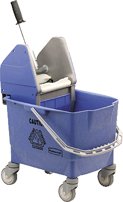 Rubbermaid Eineimer-Fahrwagen Combo Bravo/01221-627-50 blau