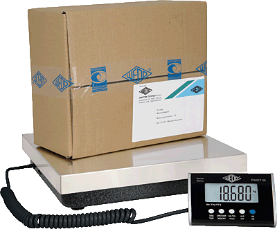 WEDO Paketwaage PAKET 50/50775020 B310xH60xT320 mm bis 50 kg 20 g-Teilung