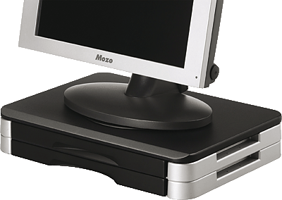 Compucessory Monitor/Druckerständer/287551 40 x 30 x 74 mm schwarz / silber