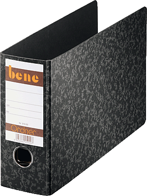 Bene Ordner A5 quer/91900 schwarz Hartpappe
