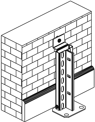 Meta Wandverdübelung/72432 verzinkt Wandbefestigung Wand-Kippsicherung