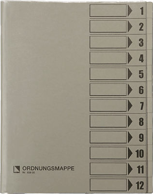 Bene Ordnungsmappen A4/83800 grau