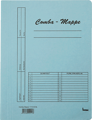 Bene Combamappe A4/111000blau Inh.10