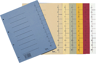 Bene Trennblätter A4 durchgefärbt/97300 blau Inh.100