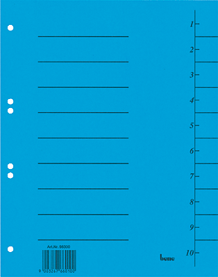 Bene Trennblätter A4/98300blau Inh.50