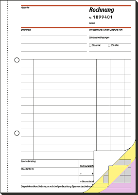 Sigel Rechnungsbücher mit fortlaufender Nummerierung/SD132 A5  3x50 Blatt
