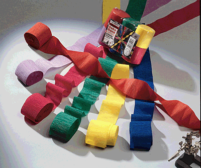 Heyda Kreppbänder/203376099 5 cm x 10 m sortiert 32 g/qm Inh.6 Rollen