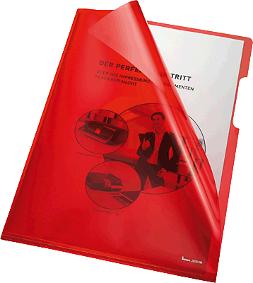 Bene Klarsichthüllen A4, rot/205000 rot PVC 150 my Inh.100
