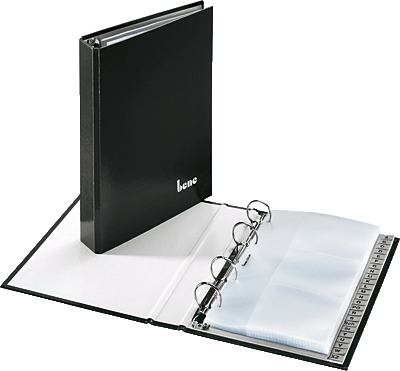 bene Visitenkartenringbuch /221425 schwarz A5