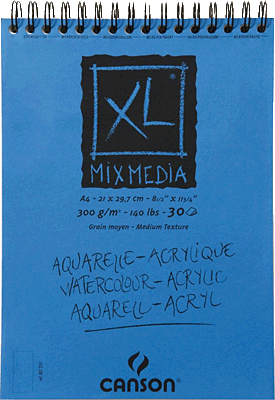 Canson XL Block - Mix Media/807215 A4 300 g/M² Inh.30 Blatt