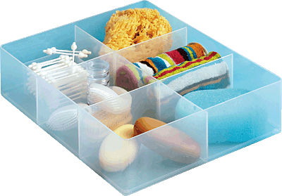 Really Useful Box Einsatz 6/LGDIV6 B370x30xH90 mm transparent Inh.6 Fächer