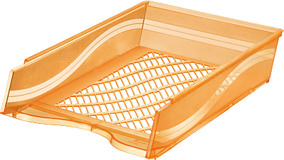 Bene Briefkorb/60100 orangetransparent A4-C4