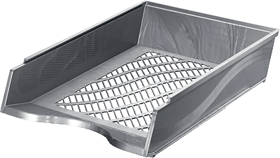 Bene Briefkorb/60100 silbermetallic A4-C4