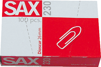 Sax Briefklammern/I-230 26 mm Inh.100