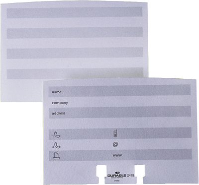 DURABLE Nachfüllsatz TELINDEX flip/2419-02 weiß Inh.100